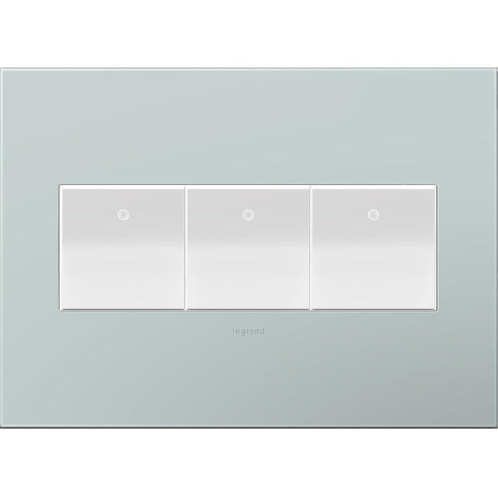 Legrand AWP3GBL4 Adorne Gang Wall Plate, Blue Alternate Image 1