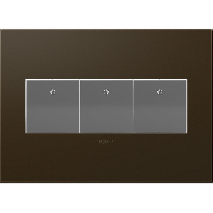 Legrand AWP3GBR4 Adorne Gang Wall Plate, Bronze Alternate Image 1