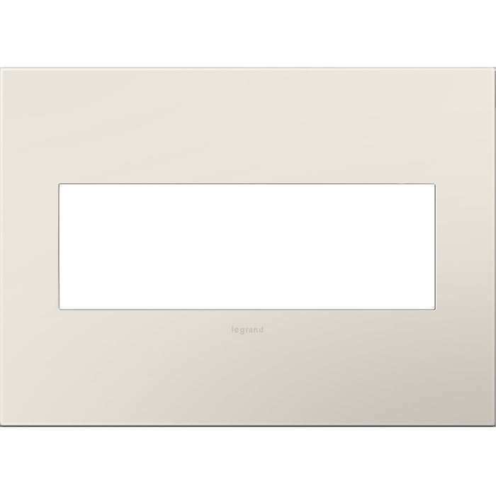 Legrand AWP3GLA4 Adorne Gang Wall Plate, Satin Light Almond Main Image