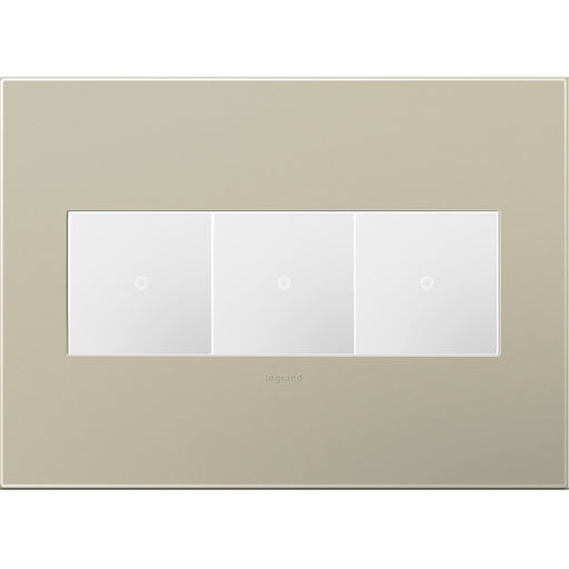 Legrand AWP3GTM4 Adorne Gang Wall Plate, Titanium Alternate Image 1