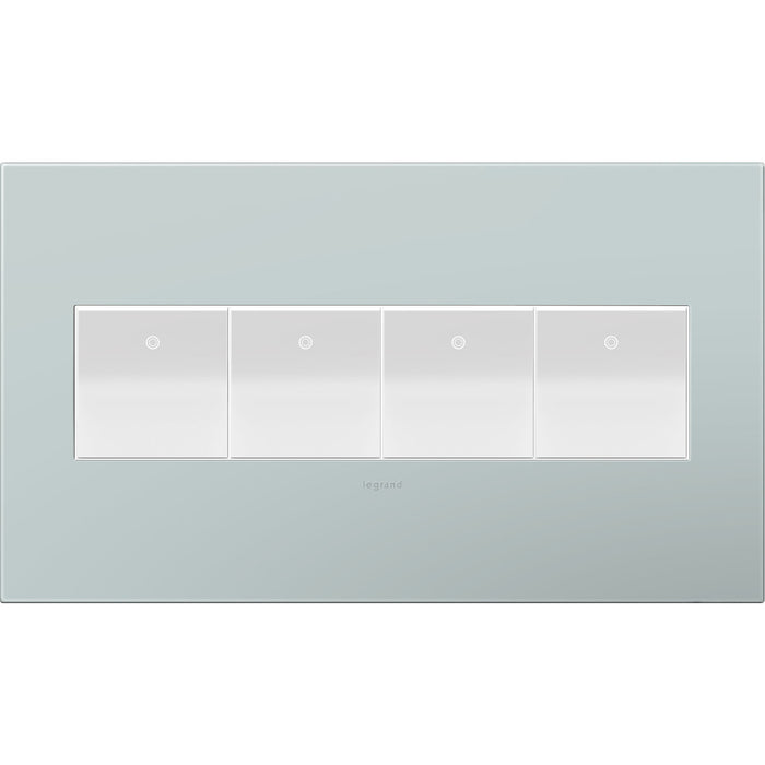 Legrand AWP4GBL4 Adorne Gang Wall Plate, Blue Alternate Image 1