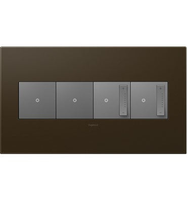 Legrand AWP4GBR4 Adorne Gang Wall Plate, Bronze Main Image