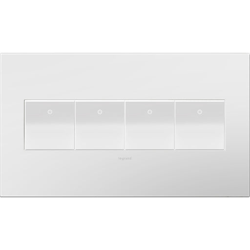 Legrand AWP4GWH4 Adorne Gang Wall Plate, White Alternate Image 1