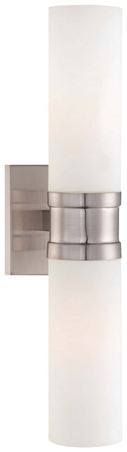 Minka-Lavery 4462-84 Two Light Wall Sconce, Brushed Nickel Main Image.jpg