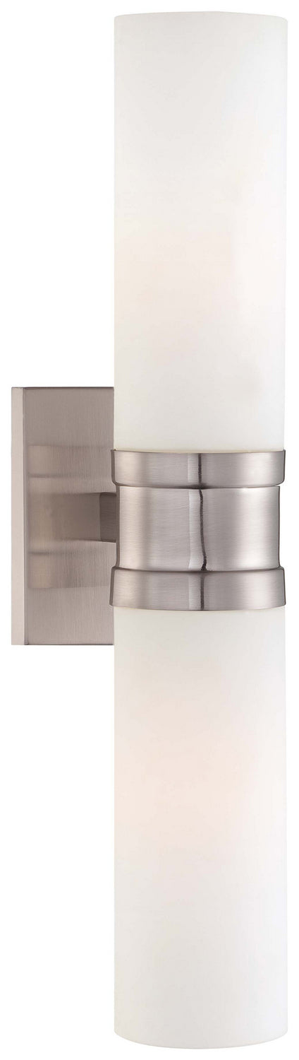 Minka-Lavery 4462-84 Two Light Wall Sconce, Brushed Nickel Main Image.jpg