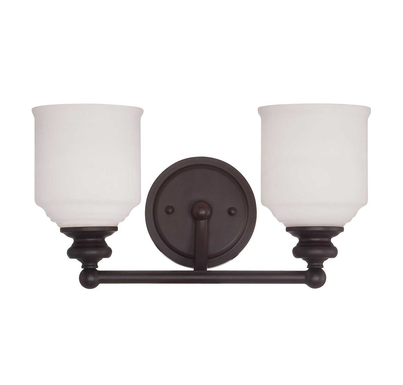 Savoy House 8-6836-2-13 Two Light Bath Bar, English Bronze