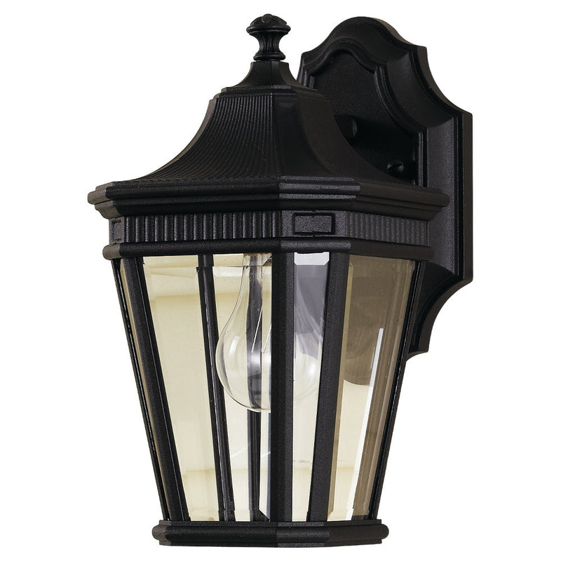 Generation Lighting OL5400BK Cotswold Lane One Light Outdoor Wall Lantern, Black Main Image.jpg
