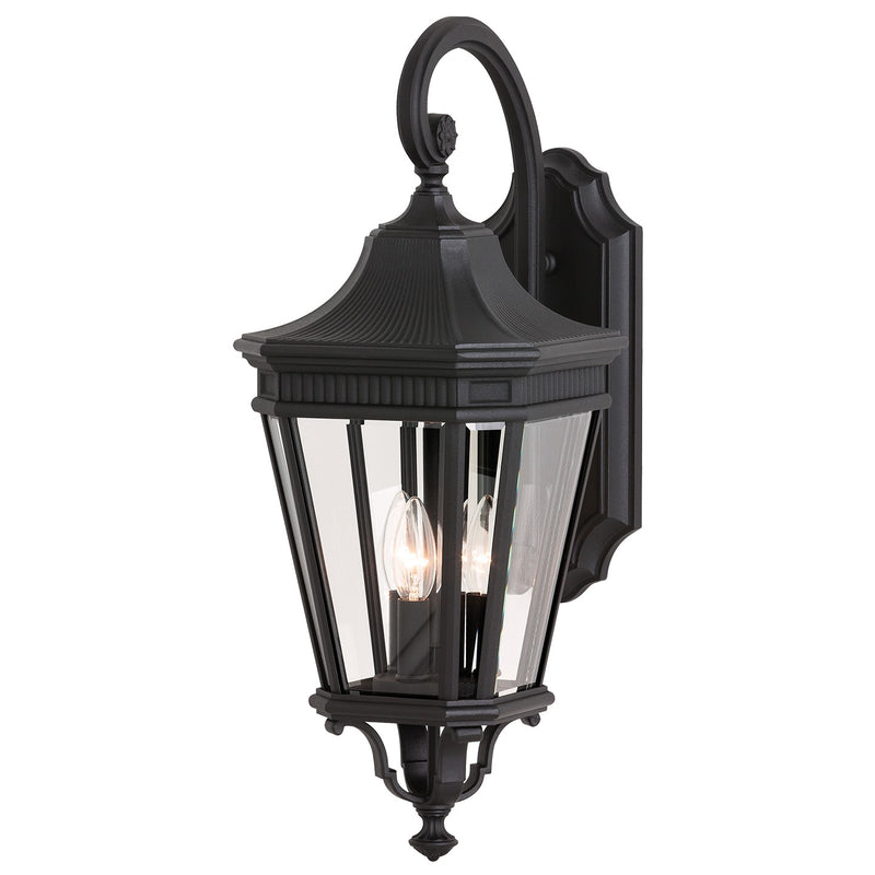 Generation Lighting OL5402BK Cotswold Lane Three Light Outdoor Fixture, Black Main Image.jpg
