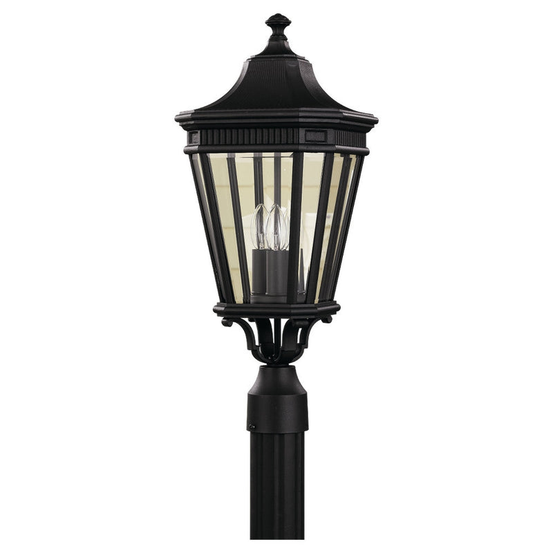 Generation Lighting OL5407BK Cotswold Lane Three Light Outdoor Fixture, Black Main Image.jpg