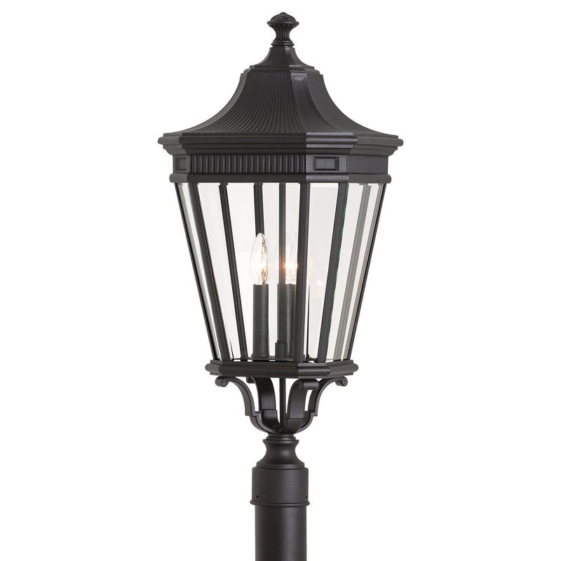Generation Lighting OL5408BK Cotswold Lane Three Light Outdoor Fixture, Black Main Image.jpg