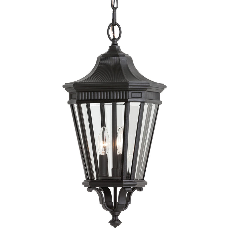 Generation Lighting OL5411BK Cotswold Lane Three Light Outdoor Fixture, Black Main Image.jpg