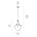 Kichler 42046CH One Light Pendant, Chrome (2)