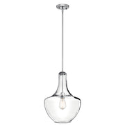 Kichler 42046CH One Light Pendant, Chrome