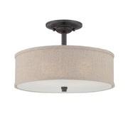 Quoizel CRA1717MC Cloverdale Three Light Semi-Flush Mount, Mottled Cocoa Main Image.jpg