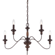 Quoizel HK5005TC Holbrook Five Light Chandelier, Tuscan Brown Alternate Image 2.jpg