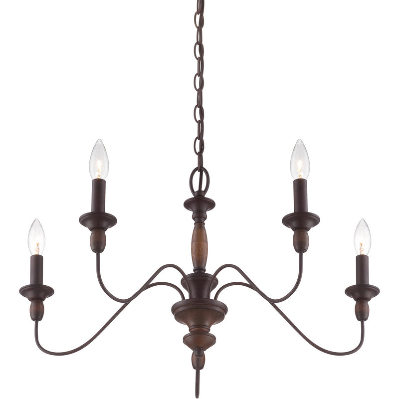 Quoizel HK5005TC Holbrook Five Light Chandelier, Tuscan Brown Alternate Image 2.jpg