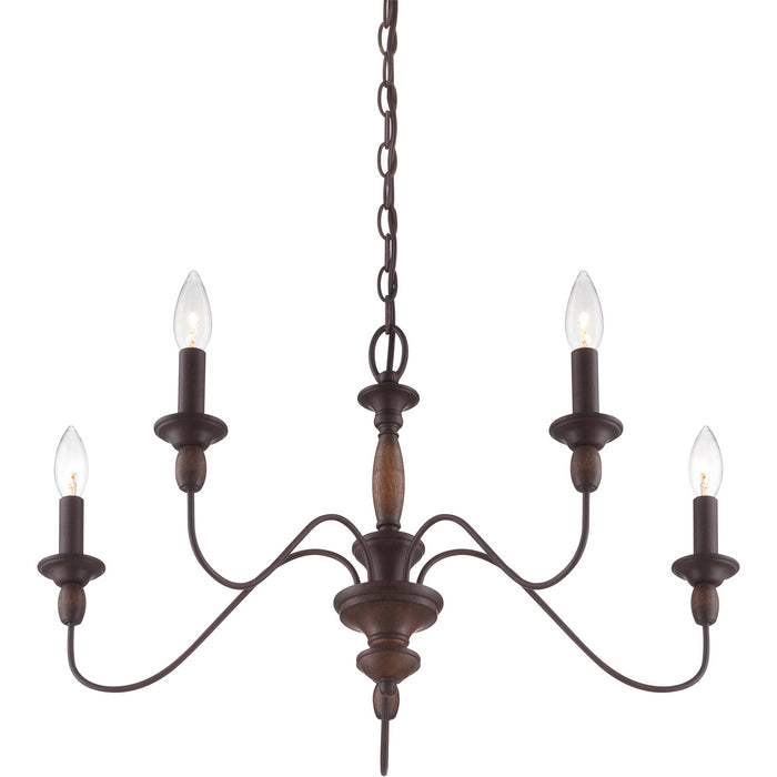 Quoizel HK5005TC Holbrook Five Light Chandelier, Tuscan Brown Alternate Image 2.jpg