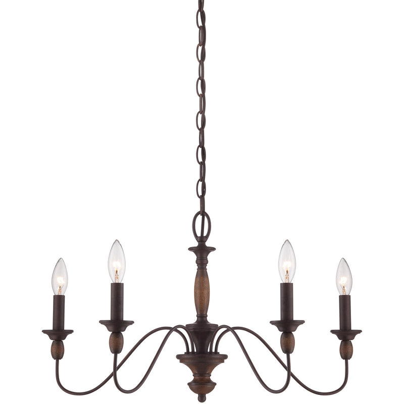 Quoizel HK5005TC Holbrook Five Light Chandelier, Tuscan Brown Alternate Image 3.jpg