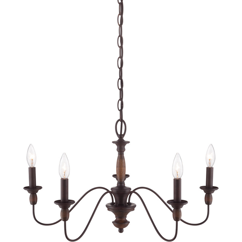 Quoizel HK5005TC Holbrook Five Light Chandelier, Tuscan Brown Alternate Image 4.jpg