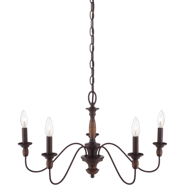 Quoizel HK5005TC Holbrook Five Light Chandelier, Tuscan Brown Alternate Image 4.jpg