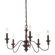 Quoizel HK5005TC Holbrook Five Light Chandelier, Tuscan Brown Main Image.jpg
