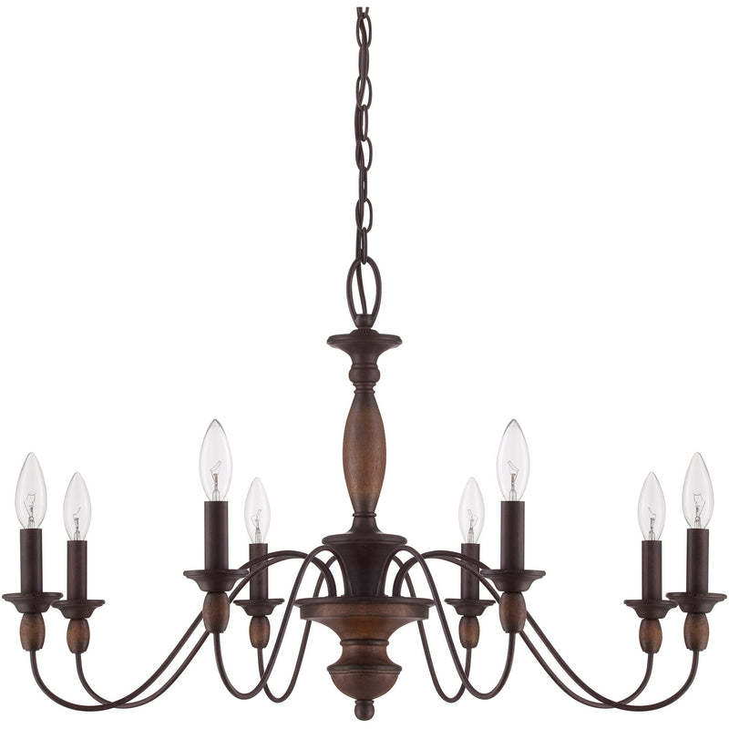 Quoizel HK5008TC Holbrook Eight Light Chandelier, Tuscan Brown Alternate Image.jpg