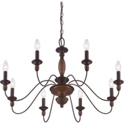 Quoizel HK5008TC Holbrook Eight Light Chandelier, Tuscan Brown Alternate Image 2.jpg
