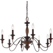 Quoizel HK5008TC Holbrook Eight Light Chandelier, Tuscan Brown Alternate Image 3.jpg