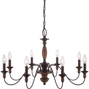 Quoizel HK5008TC Holbrook Eight Light Chandelier, Tuscan Brown Alternate Image 4.jpg