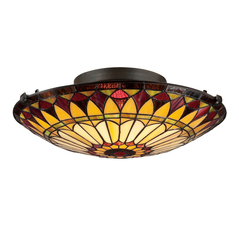Quoizel TF1400SVB West End Two Light Flush Mount, Vintage Bronze Main Image.jpg