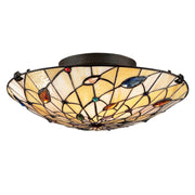 Quoizel TF1409SVB Graham Two Light Flush Mount, Vintage Bronze Main Image.jpg