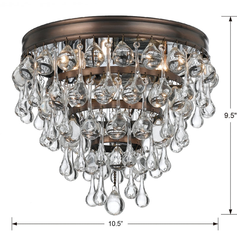 Crystorama 135-VZ Calypso Three Light Flush Mount Vibrant Bronze Alternate Image 4.jpg