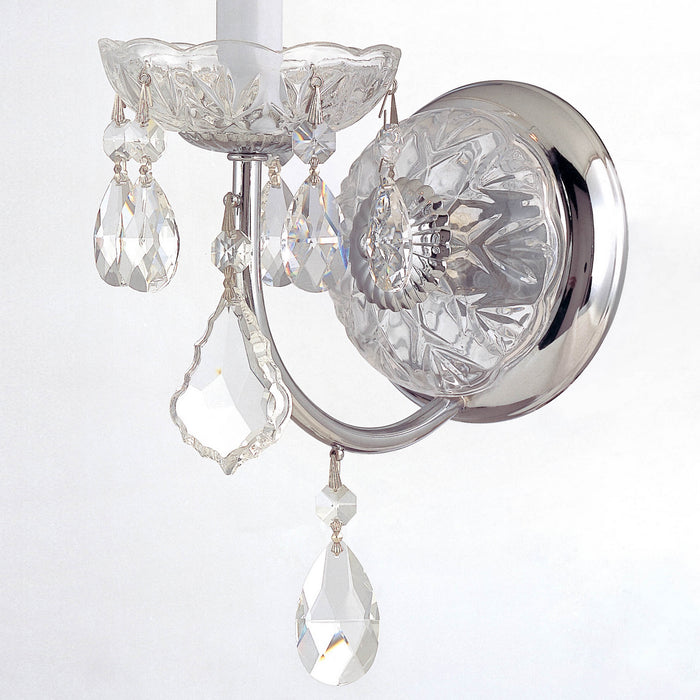 Crystorama 3221-CH-CL-S Imperial One Light Wall Sconce Polished Chrome Alternate Image 2.jpg