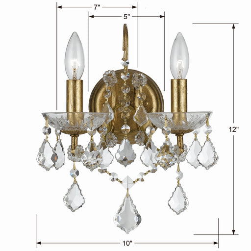 Crystorama 4452-GA-CL-S Filmore Two Light Wall Sconce Antique Gold Alternate Image.jpg