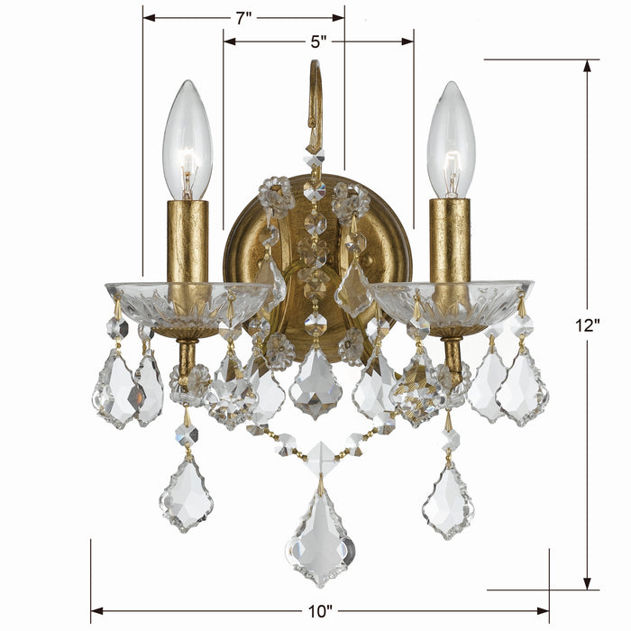 Crystorama 4452-GA-CL-S Filmore Two Light Wall Sconce Antique Gold Alternate Image.jpg
