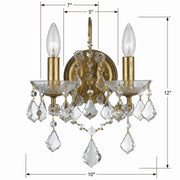Crystorama 4452-GA-CL-SAQ Filmore Two Light Wall Sconce Antique Gold Alternate Image.jpg