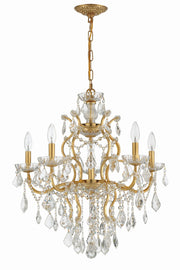 Crystorama 4455-GA-CL-MWP Filmore Six Light Chandelier Antique Gold Alternate Image 4.jpg