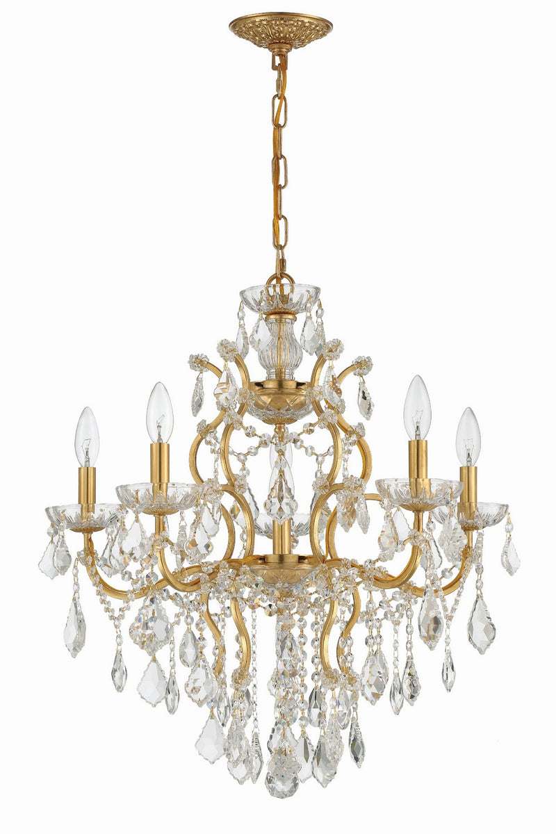 Crystorama 4455-GA-CL-MWP Filmore Six Light Chandelier Antique Gold Alternate Image 4.jpg