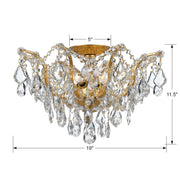 Crystorama 4457-GA-CL-S Filmore Five Light Flush Mount Antique Gold Alternate Image 2.jpg