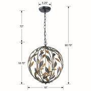 Crystorama 504-EB-GA Broche Four Light Mini Chandelier English Bronze / Antique Gold Alternate Image 4.jpg