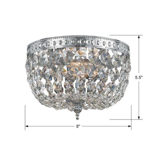 Crystorama 708-CH-CL-S Ceiling Mount Two Light Flush Mount Polished Chrome Alternate Image.jpg