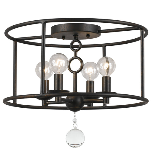 Crystorama 9267-EB Cameron Four Light Semi Flush Mount English Bronze Main Image.jpg