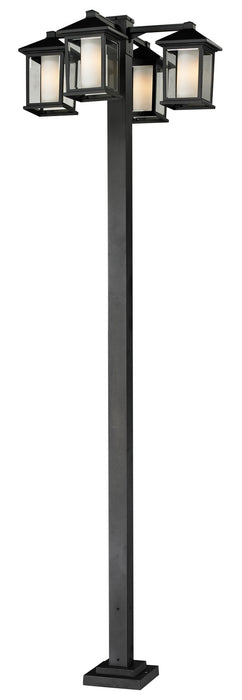 Z-Lite 523-4-536P-BK Mesa Four Head Outdoor Post, Black Main Image.jpg