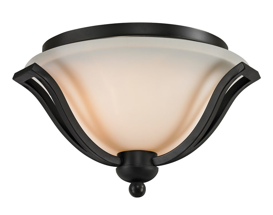 Z-Lite 703F2-MB Lagoon Two Light Flush Mount, Matte Black Main Image.jpg