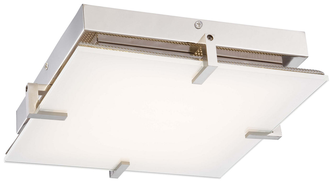 George Kovacs P1111-613-L Hooked LED Flush Mount, Polished Nickel —  ShoppersLighting