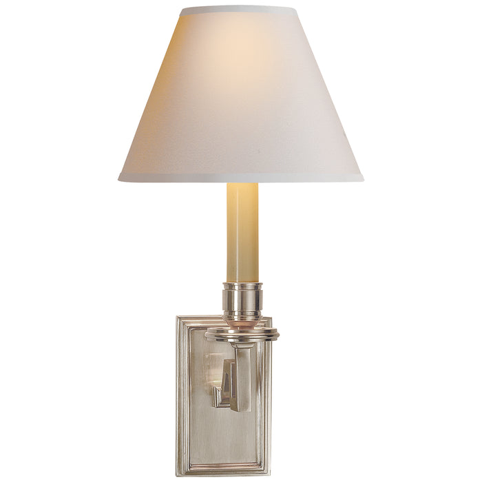 Dean One Light Wall Sconce, Brushed Nickel Main Image.jpg