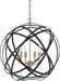 Capital Lighting 4234AB Axis Four Light Pendant, Aged Brass and Black Alternate Image.jpg