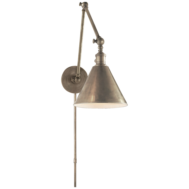Boston Functional One Light Wall Sconce, Antique Nickel Main Image.jpg