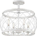 Quoizel RDY1717AWH Dury Four Light Semi-Flush Mount, Antique White Alternate Image.jpg