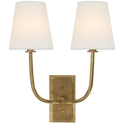 Hulton Two Light Wall Sconce, Hand-Rubbed Antique Brass Alternate Image.jpg